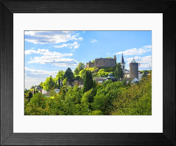 Framed Print : Lindenfels castle, Nibelungenstrasse, Odenwald, Hesse, Germany Framed Print : Lindenfels castle, Nibelungenstrasse, Odenwald, Hesse, Germany