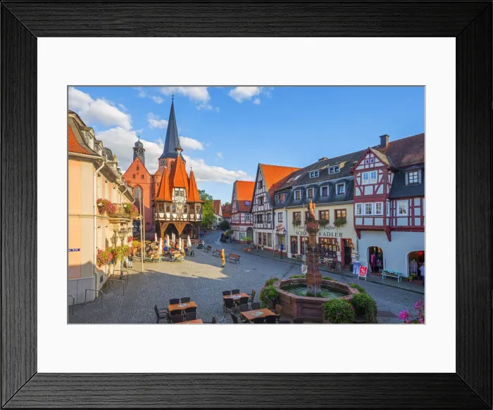 Framed Print : Historical city hall, market place, Michelstadt, Odenwald, Hesse, Germany Framed Print : Historical city hall, market place, Michelstadt, Odenwald, Hesse, Germany