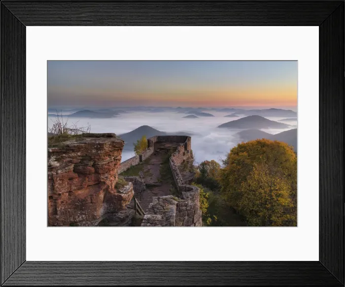 Framed Print : View of the Palatinate Forest from Wegelnburg Castle, Nature Reserve, Palatinate