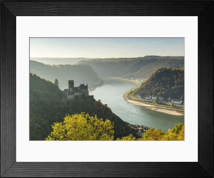 Framed Print : Katz castle and river Rhine, in St Goarhausen, Rhineland-Palatinate, Rhineland, Germany Framed Print : Katz castle and river Rhine, in St Goarhausen, Rhineland-Palatinate, Rhineland, Germany