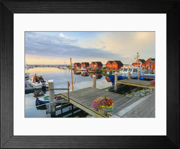 Framed Print : Red cottage with fishing boats, White Wiek, Baltic Sea, Boltenhagen Framed Print : Red cottage with fishing boats, White Wiek, Baltic Sea, Boltenhagen