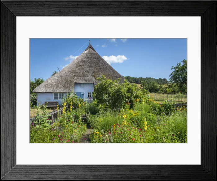 Framed Print : Cottage garden on Parish widow's house in Grosz Zicker, Ruegen Island, Mecklenburg-Western Pomerania, Germany, Europe Framed Print : Cottage garden on Parish widow's house in Grosz Zicker, Ruegen Island, Mecklenburg-Western Pomerania, Germany, Europe