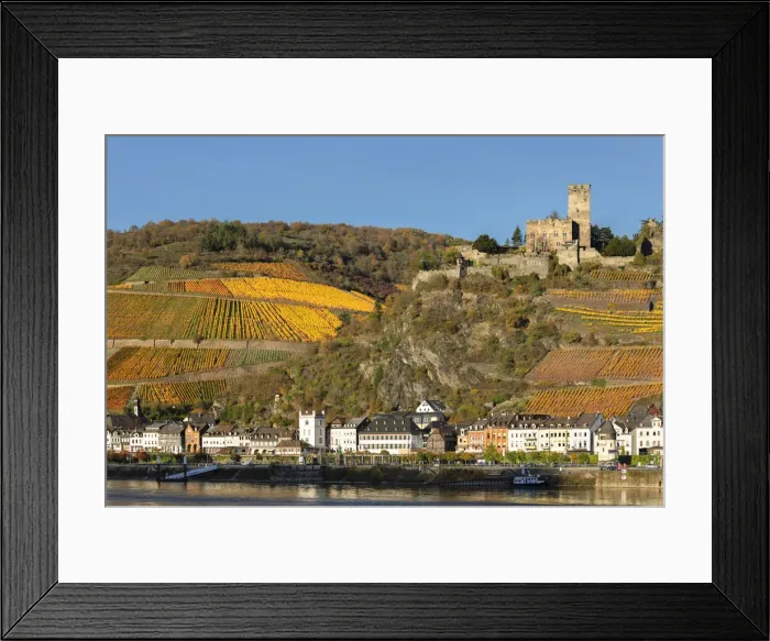 Framed Print : Burg Gutenfels, Kaub, Rhine Valley, Rhineland-Palatinate, Germany