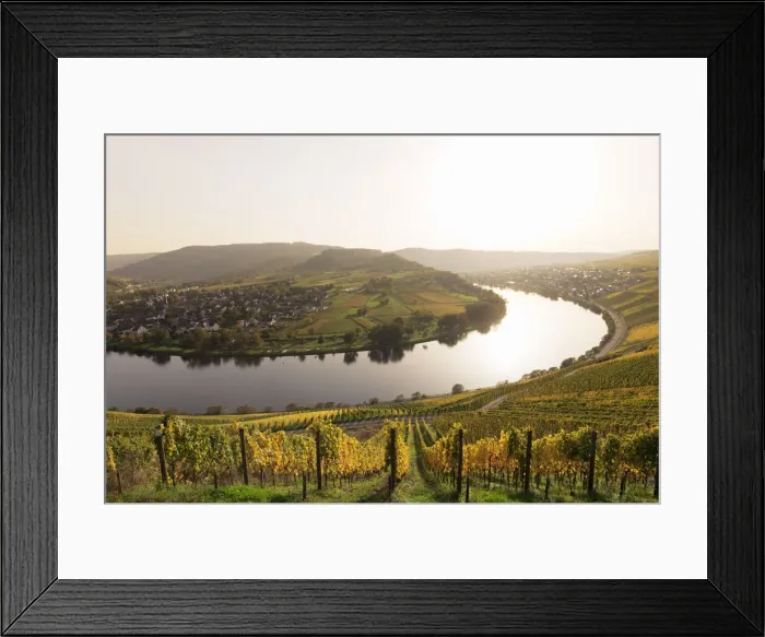 Framed Print : Moselle rivel loop, Krov, Moselle Valley, Rhineland-Palatinate, Germany Framed Print : Moselle rivel loop, Krov, Moselle Valley, Rhineland-Palatinate, Germany