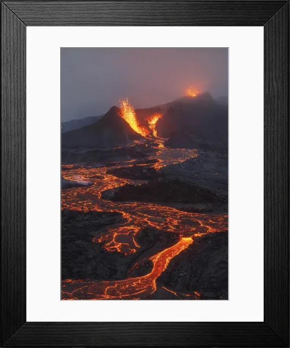 Framed Print : Fagradalsfjall volcano eruption. Geldingaldalir, Reykjanes Peninsula, Iceland Framed Print : Fagradalsfjall volcano eruption. Geldingaldalir, Reykjanes Peninsula, Iceland