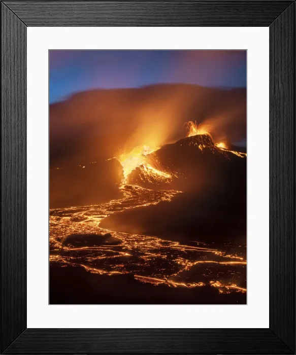 Framed Print : Fagradalsfjall volcano eruption. Geldingaldalir, Reykjanes Peninsula, Iceland Framed Print : Fagradalsfjall volcano eruption. Geldingaldalir, Reykjanes Peninsula, Iceland