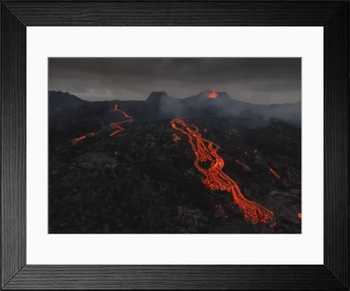 Framed Print : Fagradalsfjall volcano eruption. Geldingaldalir, Reykjanes Peninsula, Iceland Framed Print : Fagradalsfjall volcano eruption. Geldingaldalir, Reykjanes Peninsula, Iceland