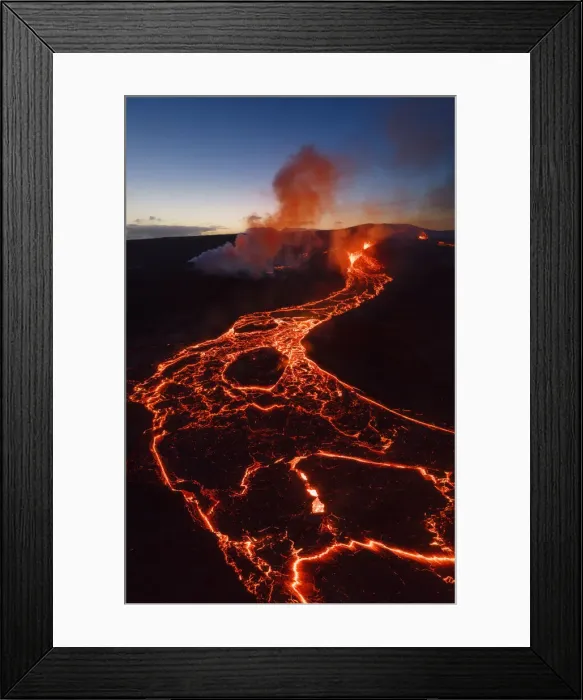 Framed Print : Fagradalsfjall volcano eruption. Geldingaldalir, Reykjanes Peninsula, Iceland Framed Print : Fagradalsfjall volcano eruption. Geldingaldalir, Reykjanes Peninsula, Iceland