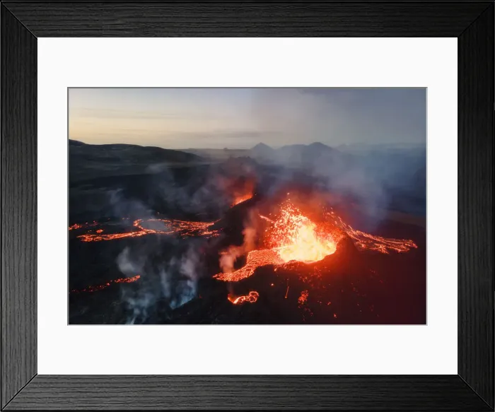 Framed Print : Fagradalsfjall volcano eruption. Geldingaldalir, Reykjanes Peninsula, Iceland Framed Print : Fagradalsfjall volcano eruption. Geldingaldalir, Reykjanes Peninsula, Iceland