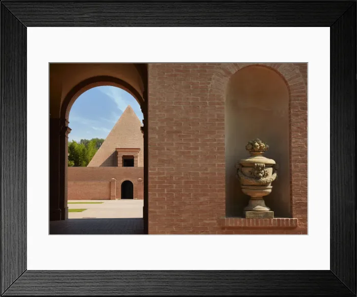 Framed Print : The pyramid of the Labirinto della Masone in Fontanellato, Parma, Italy Framed Print : The pyramid of the Labirinto della Masone in Fontanellato, Parma, Italy