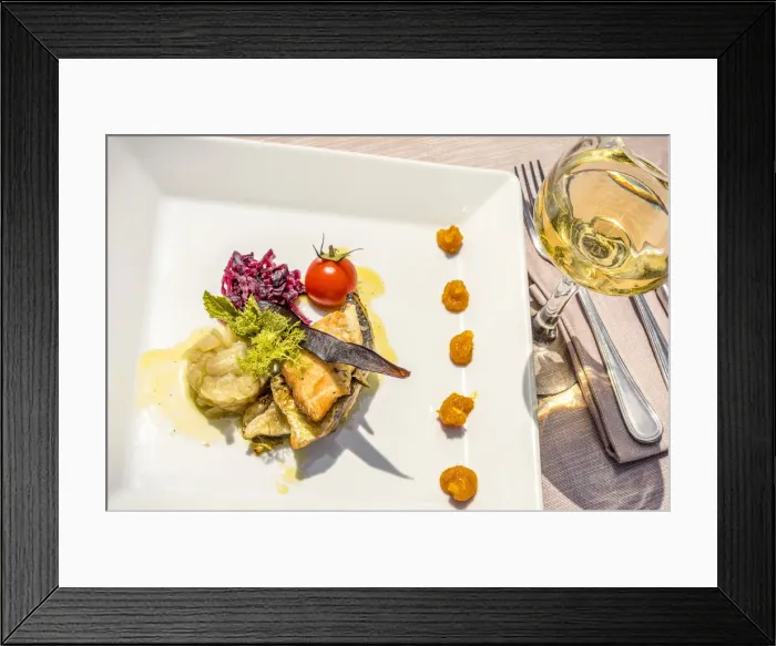 Framed Print : Europe, Italy, Campania. A delicious fish dish in a Restaurant in Procida Framed Print : Europe, Italy, Campania. A delicious fish dish in a Restaurant in Procida