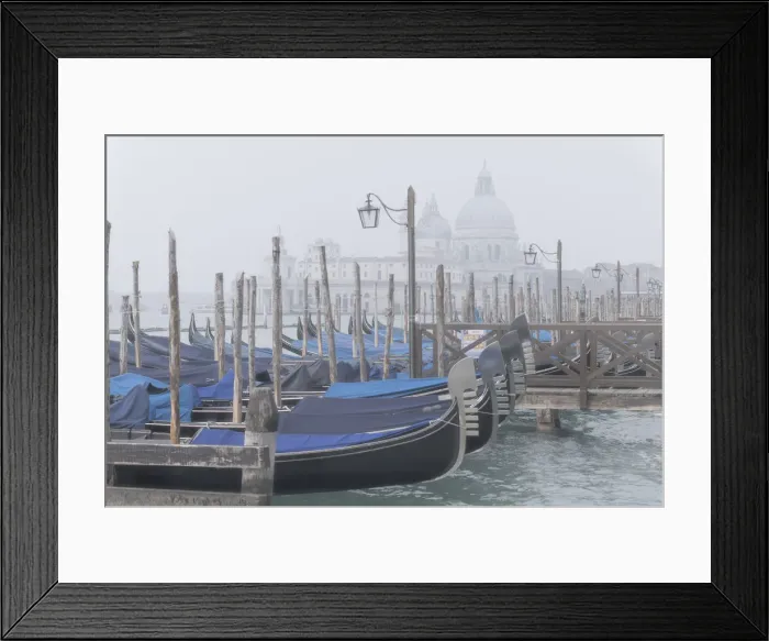 Framed Print : Docked gondolas along the Riva degli Schiavoni, near Piazza San Marco Framed Print : Docked gondolas along the Riva degli Schiavoni, near Piazza San Marco