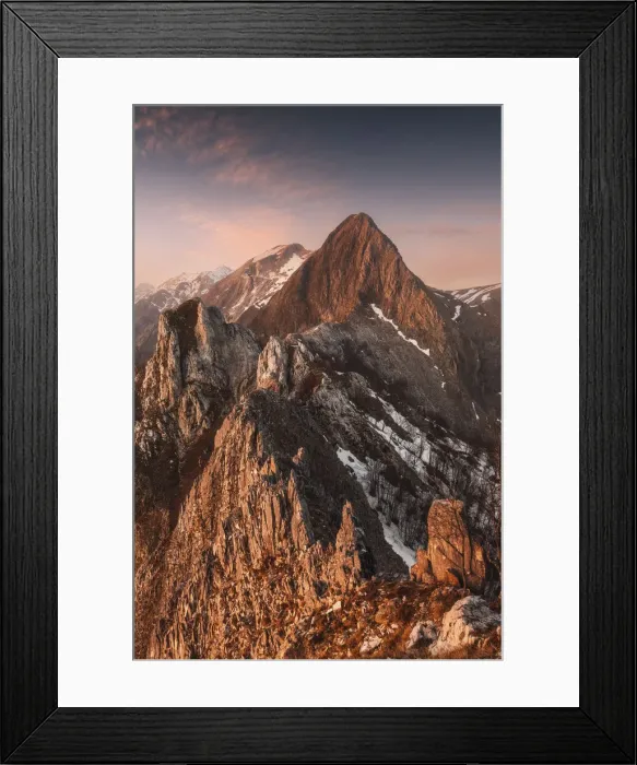 Framed Print : The warm light of the sunset hit the Mt. Macina and the Apuan Alps during winter, Tuscany Framed Print : The warm light of the sunset hit the Mt. Macina and the Apuan Alps during winter, Tuscany