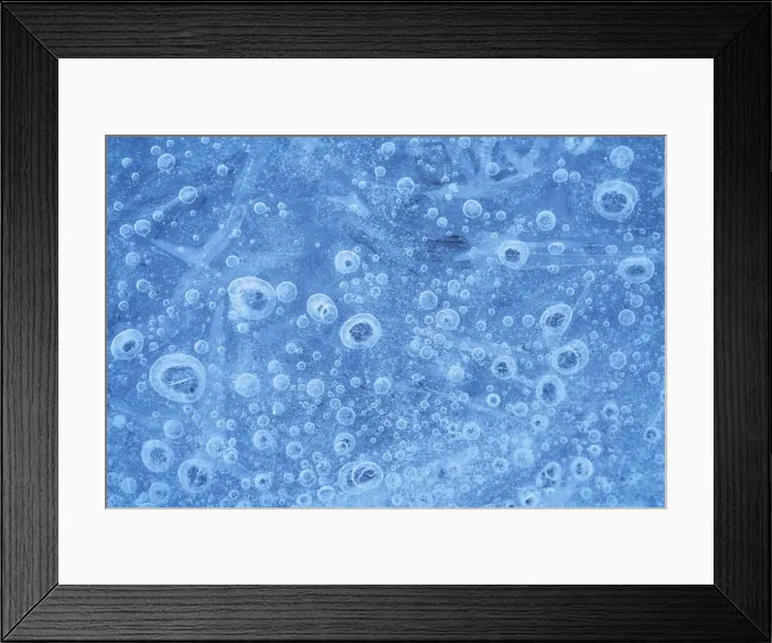 Framed Print : Tiny ice bubbles along the shore of a frozen lake in the Apuan Alps, Tuscany, Italy Framed Print : Tiny ice bubbles along the shore of a frozen lake in the Apuan Alps, Tuscany, Italy