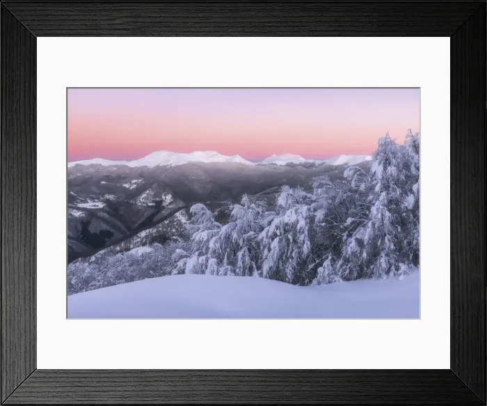 Framed Print : Venus belt surrounds the Appenines mountain range during a cold winter sunrise in Tuscany Framed Print : Venus belt surrounds the Appenines mountain range during a cold winter sunrise in Tuscany