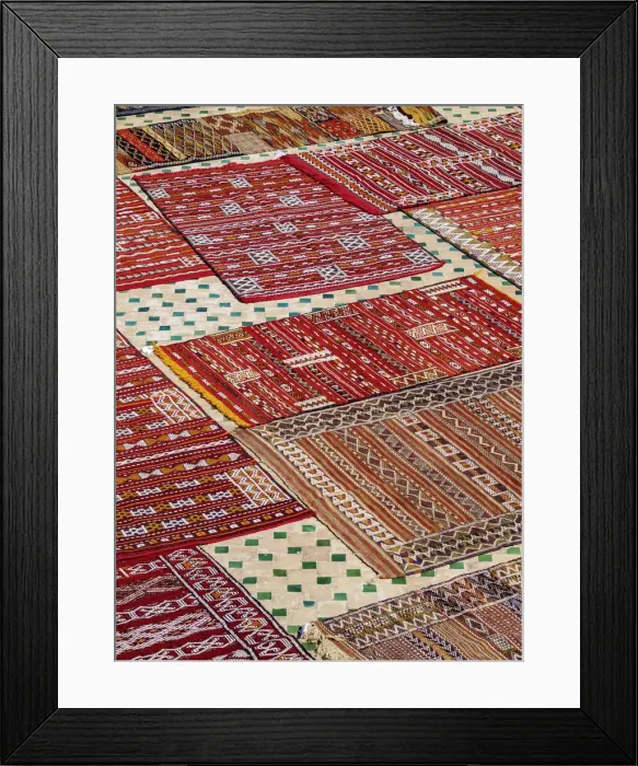 Framed Print : Traditional carpets in the Old Medina of Fes, Fez-Meknes Region, Morocco Framed Print : Traditional carpets in the Old Medina of Fes, Fez-Meknes Region, Morocco