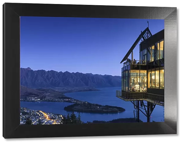 Skyline Restaurant and Lake Wakatipu, Queenstown, Otago, South Island, New Zealand