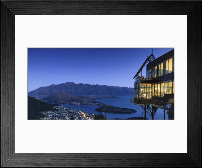 Framed Print : Skyline Restaurant and Lake Wakatipu, Queenstown, Otago, South Island, New Zealand Framed Print : Skyline Restaurant and Lake Wakatipu, Queenstown, Otago, South Island, New Zealand