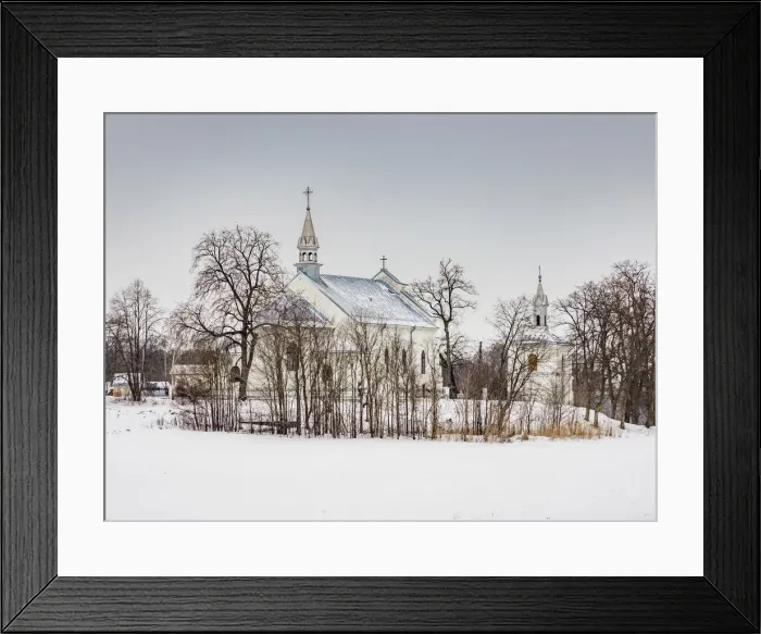 Framed Print : St Florian Church, winter, Kreznica Jara, Lublin Voivodeship, Poland Framed Print : St Florian Church, winter, Kreznica Jara, Lublin Voivodeship, Poland