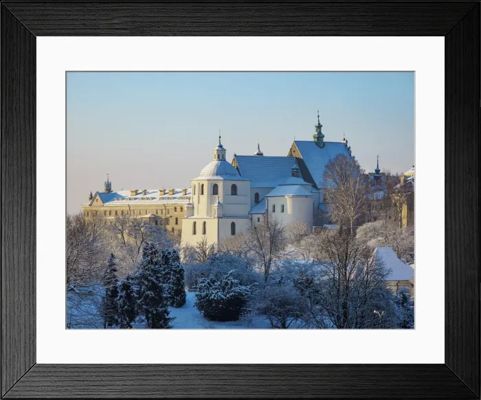 Framed Print : Dominican Priory at sunrise, winter, Lublin, Lublin Voivodeship, Poland Framed Print : Dominican Priory at sunrise, winter, Lublin, Lublin Voivodeship, Poland