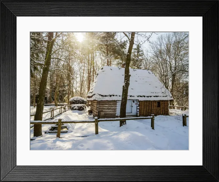 Framed Print : Traditional Countryside House, Lublin Open Air Museum, winter, Lublin Voivodeship, Poland Framed Print : Traditional Countryside House, Lublin Open Air Museum, winter, Lublin Voivodeship, Poland