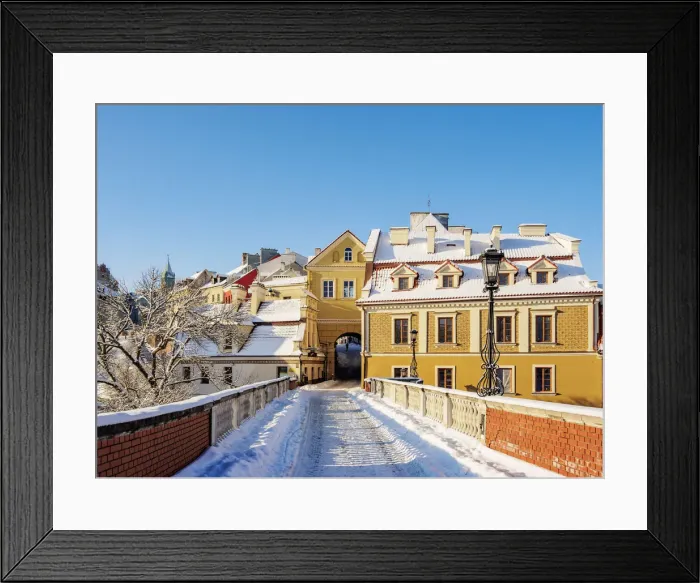 Framed Print : Grodzka Gate and the Old Town, winter, Lublin, Lublin Voivodeship, Poland Framed Print : Grodzka Gate and the Old Town, winter, Lublin, Lublin Voivodeship, Poland