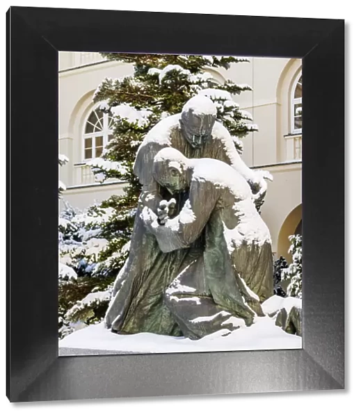 Homagium Monument showing Pope John Paul II and Primate Stefan Wyszynski