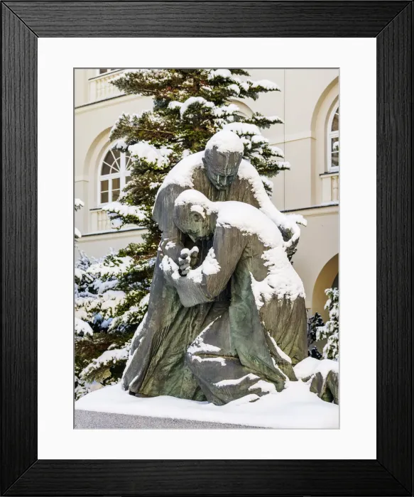 Framed Print : Homagium Monument showing Pope John Paul II and Primate Stefan Wyszynski