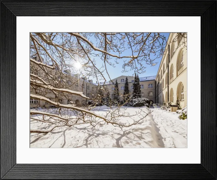 Framed Print : The John Paul II Catholic University Courtyard, winter, Lublin, Lublin Voivodeship Framed Print : The John Paul II Catholic University Courtyard, winter, Lublin, Lublin Voivodeship