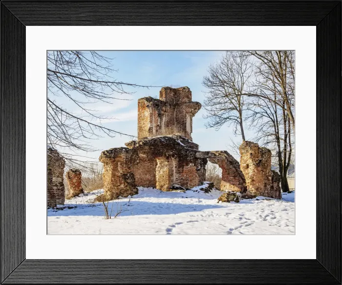 Framed Print : Castle and Palace ruins, winter, Zawieprzyce, Lublin Voivodeship, Poland Framed Print : Castle and Palace ruins, winter, Zawieprzyce, Lublin Voivodeship, Poland
