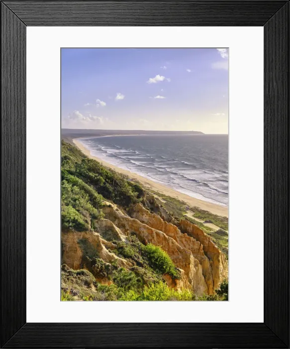 Framed Print : Tranquil beaches along the Protected Landscape of the Fossil Cliffs of Costa de Caparica Framed Print : Tranquil beaches along the Protected Landscape of the Fossil Cliffs of Costa de Caparica