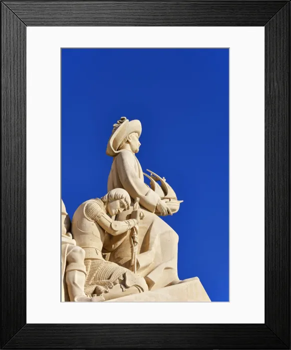Framed Print : Detail of the Monument to the Discoveries (Padrao dos Descobrimentos