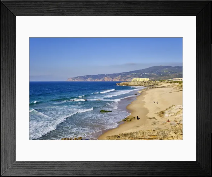 Framed Print : Guincho beach and the Sintra mountain range. Cascais, Portugal Framed Print : Guincho beach and the Sintra mountain range. Cascais, Portugal