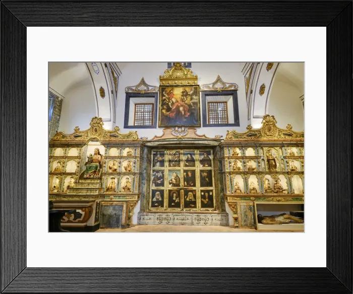 Framed Print : Interior of the Igreja de Jesus (Coro Alto room), dating back to the 15th century