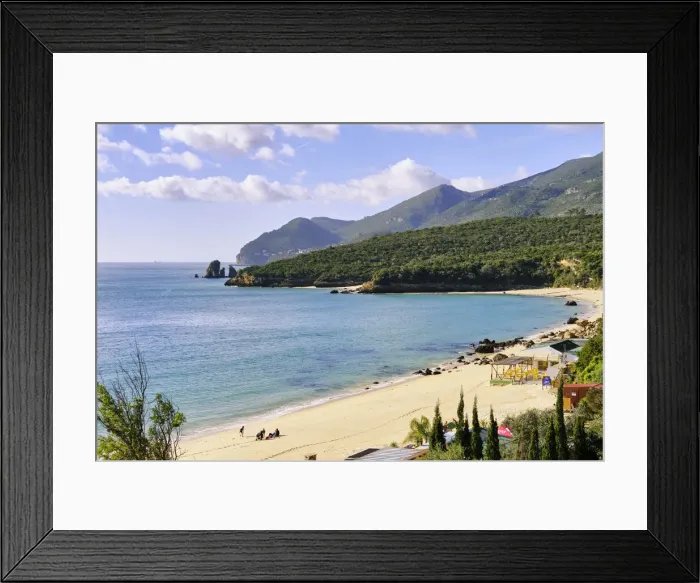 Framed Print : Galapos beach in the Arrabida Natural Park. Setubal, Portugal Framed Print : Galapos beach in the Arrabida Natural Park. Setubal, Portugal