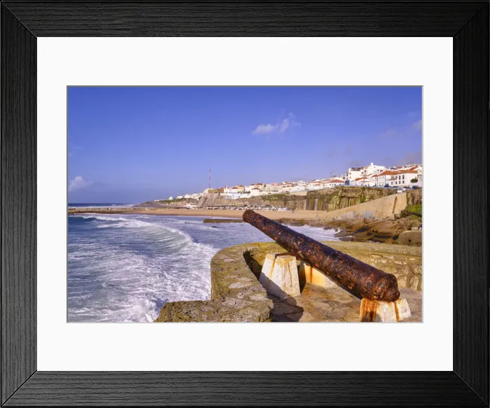 Framed Print : The village of Ericeira overlooking the Atlantic Ocean. Portugal Framed Print : The village of Ericeira overlooking the Atlantic Ocean. Portugal