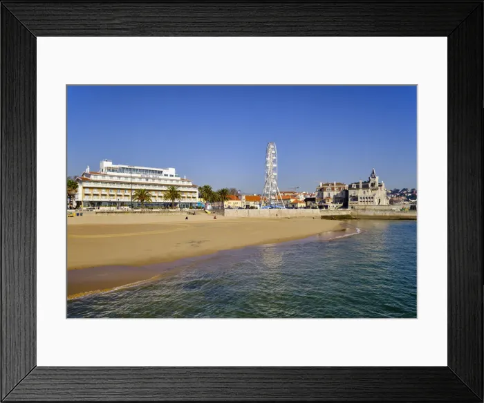 Framed Print : Beach at Cascais, Portugal Framed Print : Beach at Cascais, Portugal