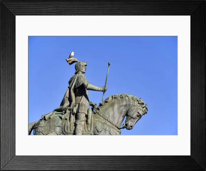 Framed Print : Equestrian statue of King Joao I, Praca da Figueira. Lisbon, Portugal Framed Print : Equestrian statue of King Joao I, Praca da Figueira. Lisbon, Portugal