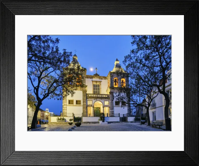 Framed Print : The Motherchurch of Setubal, Santa Maria da Graca church, dating back to the 17th century