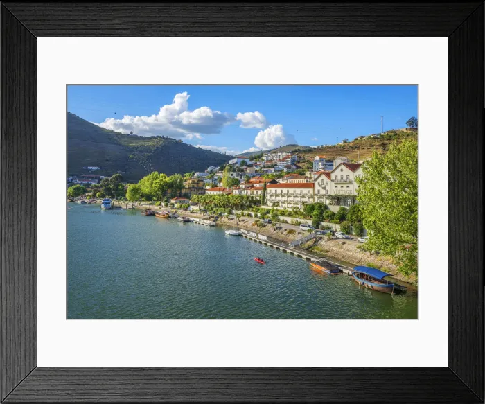 Framed Print : View at Pinhao with river Duoro, Vila Real, Tras-os-Montes, Portugal Framed Print : View at Pinhao with river Duoro, Vila Real, Tras-os-Montes, Portugal