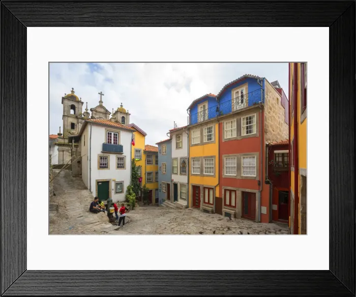 Framed Print : Alleys at Ribeira, Porto, Portugal