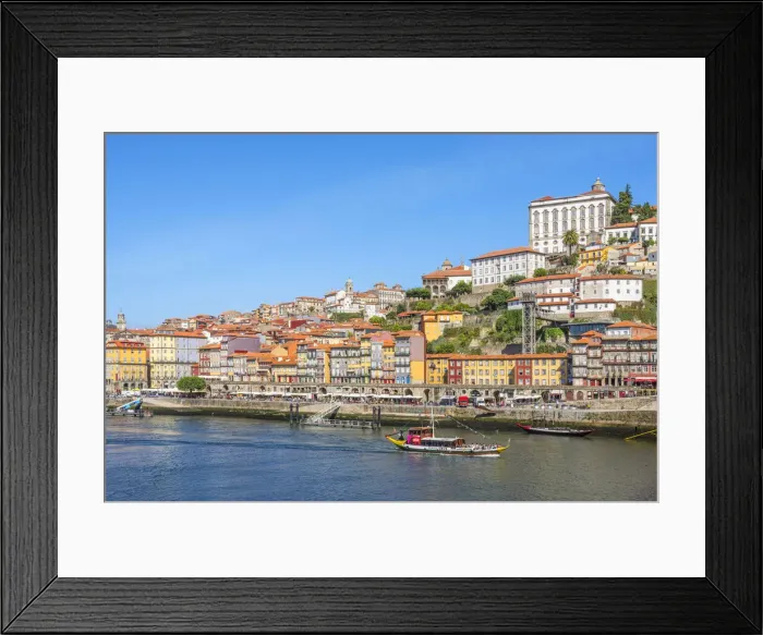 Framed Print : Bishops palace with river Douro and Ribeira, Porto, Portugal Framed Print : Bishops palace with river Douro and Ribeira, Porto, Portugal