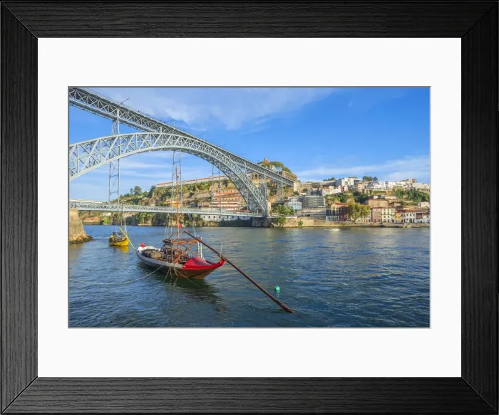 Framed Print : Dom Luis I bridge, Ribeira, Douro, Porto, Portugal