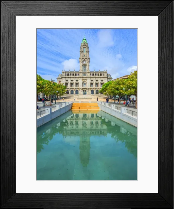Framed Print : Porto city hall, Avenida dos Aliados, Porto, Douro, Portugal Framed Print : Porto city hall, Avenida dos Aliados, Porto, Douro, Portugal