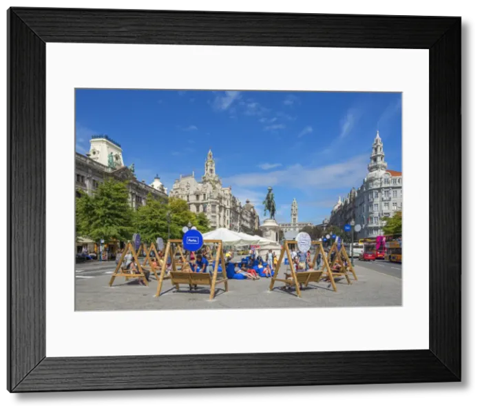 Framed Print : Statue at Avenida dos Aliados, Porto, Douro, Portugal Framed Print : Statue at Avenida dos Aliados, Porto, Douro, Portugal