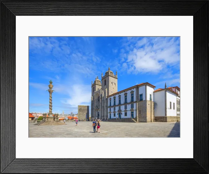 Framed Print : Porto Se Cathedral with Pelourinho column, Porto, Douro, Portugal Framed Print : Porto Se Cathedral with Pelourinho column, Porto, Douro, Portugal