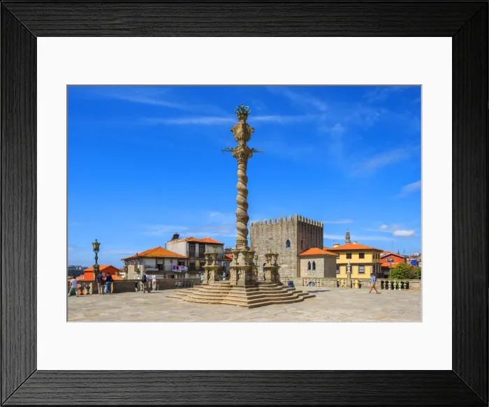 Framed Print : Torre Medieval with Pelourinho column, Porto, Douro, Portugal Framed Print : Torre Medieval with Pelourinho column, Porto, Douro, Portugal