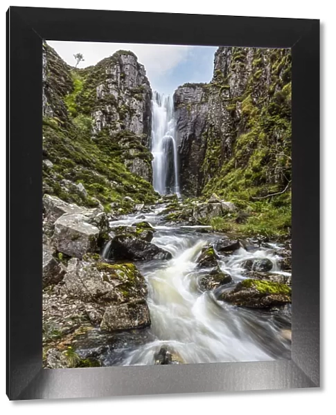 Loch na Gainmhich Waterfall, Sutherland, Highlands, Scotland, United Kingdom