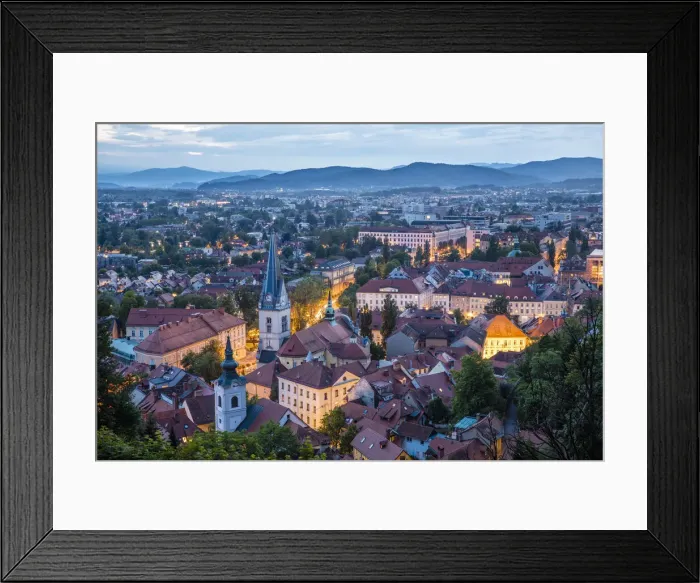 Framed Print : Ljubljana skyline, Slovenia Framed Print : Ljubljana skyline, Slovenia