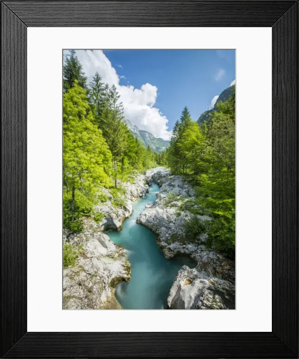 Framed Print : Soca valley & river, Slovenia Framed Print : Soca valley & river, Slovenia